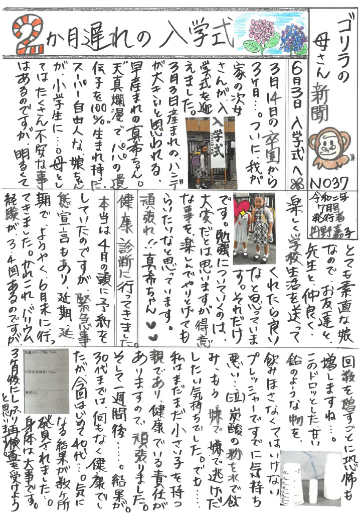 ゴリラの母さん新聞No,37のサムネイル